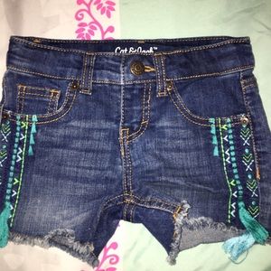 Blue denim shorts - girls